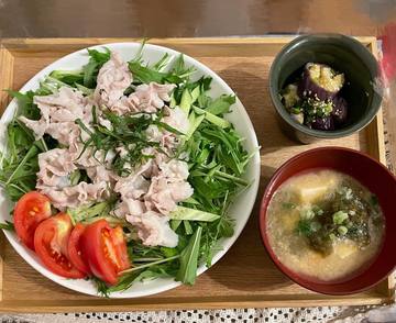 . . 豚しゃぶサラダ✌･･･